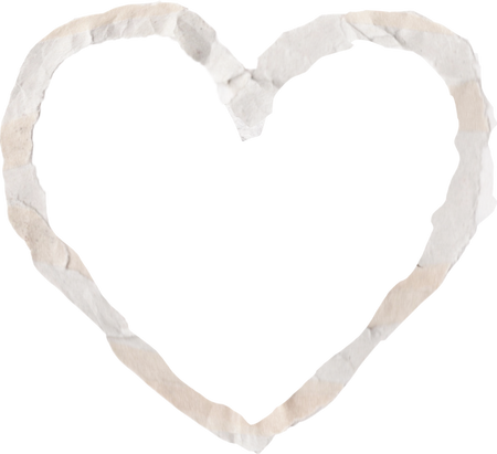 Heart-Shaped Ripped Paper Style Frame