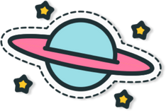 Planet Saturn Sticker